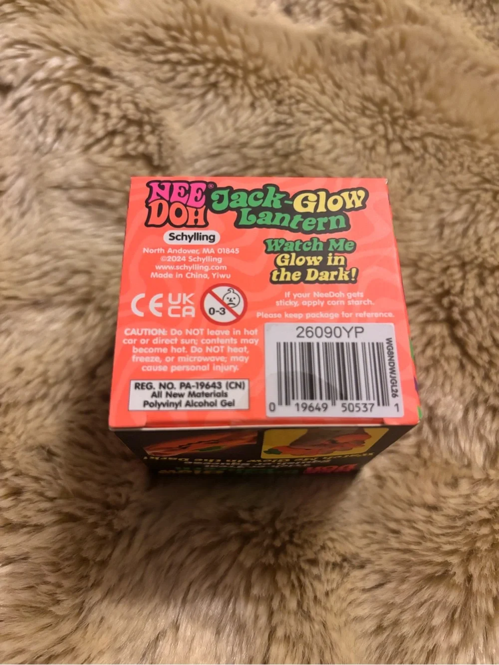 NeeDoh Jack-Glow Lantern Glow-in-the-Dark Neon Pink Pumpkin